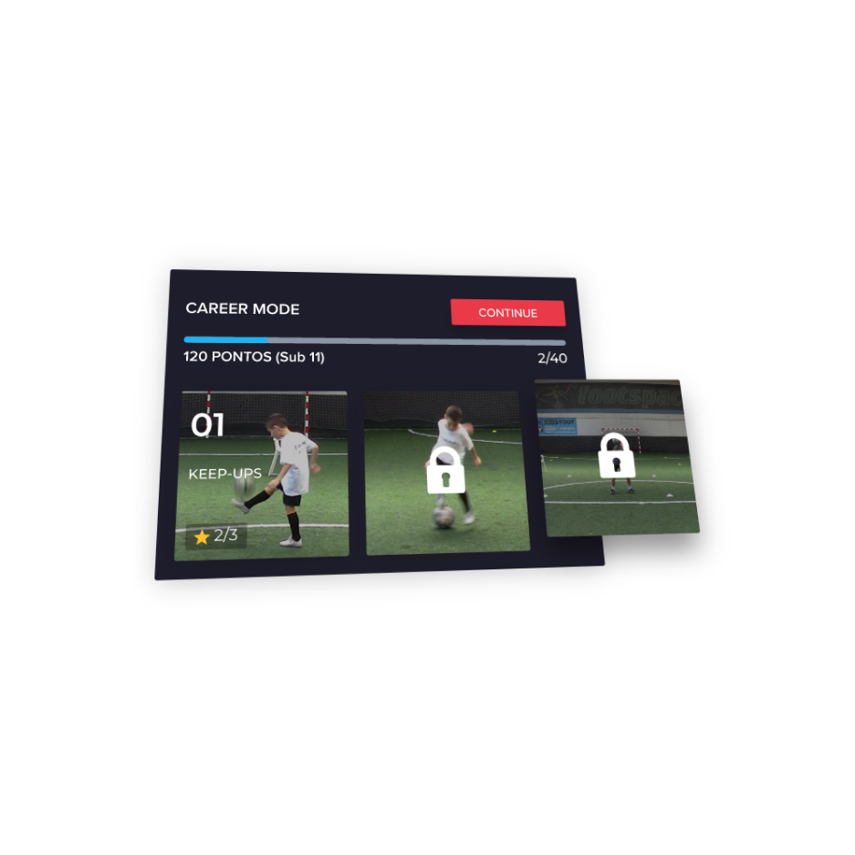 usports app screen in career mode